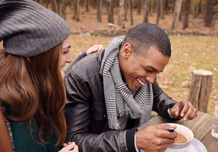 Couple At Fall Picnic Couple At Fall Picnic