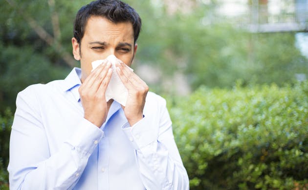 Man Suffering from Cold