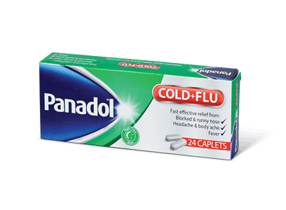 Flu Panadol forte são 10 envelopes