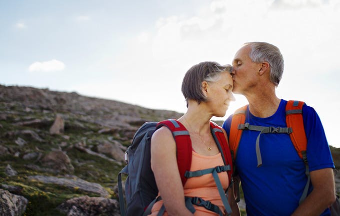 A Couple Kissing On A Mountain A Couple Kissing On A Mountain
