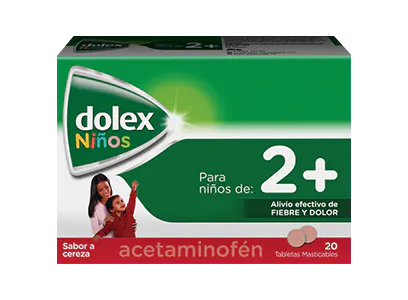 Dolex Niños 2+ Tabletas Masticables.