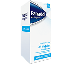Panadol 24 mg/ml lapsille kivun ja kuumeen hoitoon