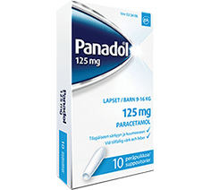 Panadol 125mg lapsille kivun ja kuumeen hoitoon