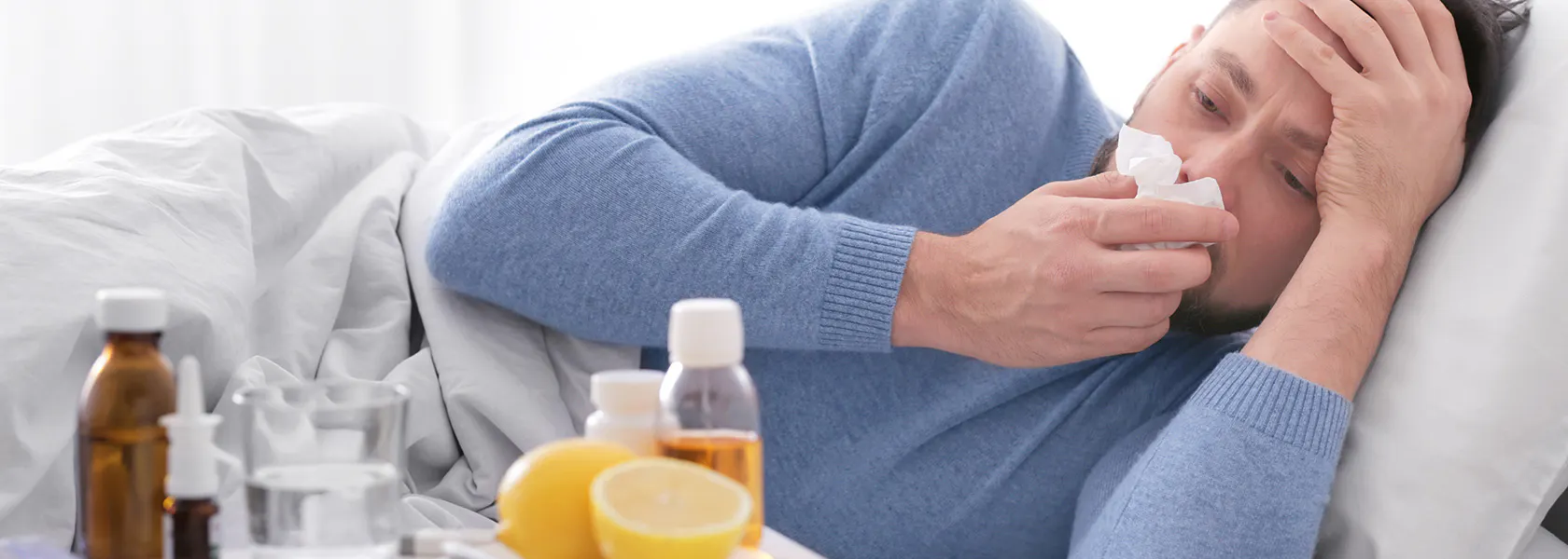 Father And Son Having Breakfast