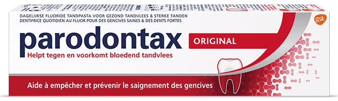 Boîte de dentifrice rouge parodontax Original