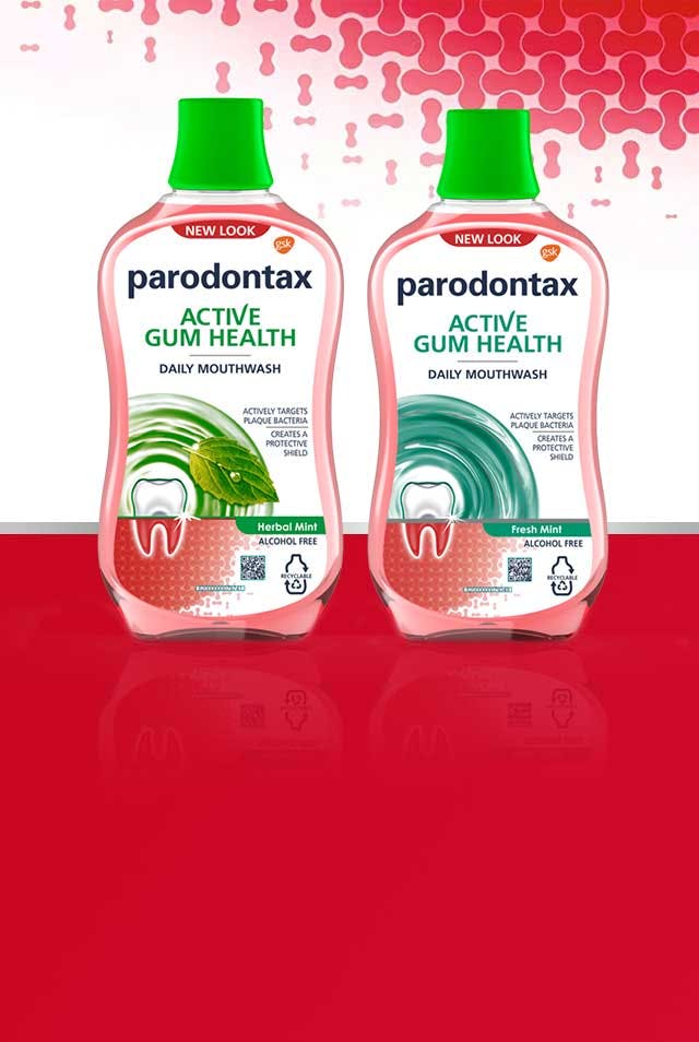 parodontax Herbal mouthwash product range