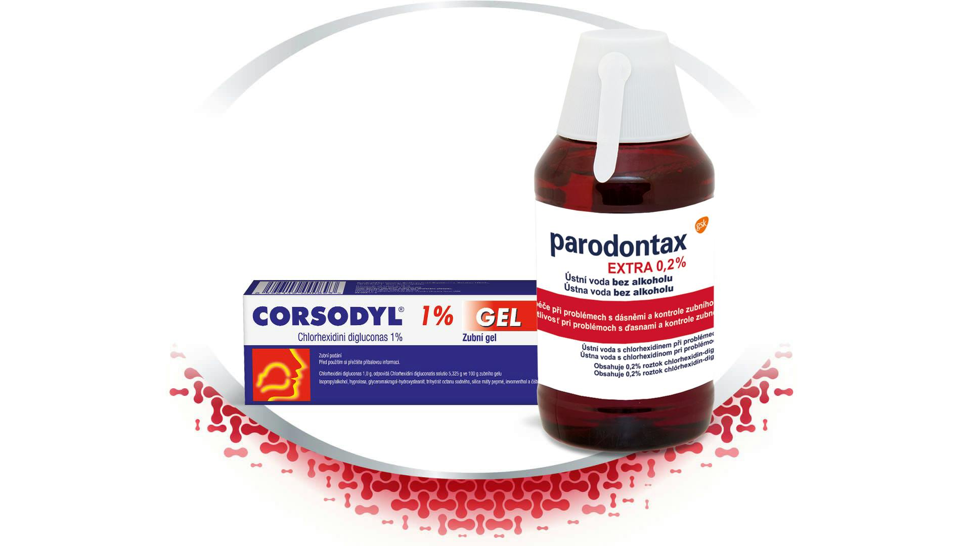 Produkty Corsodyl pro intenzivní ochranu dásní