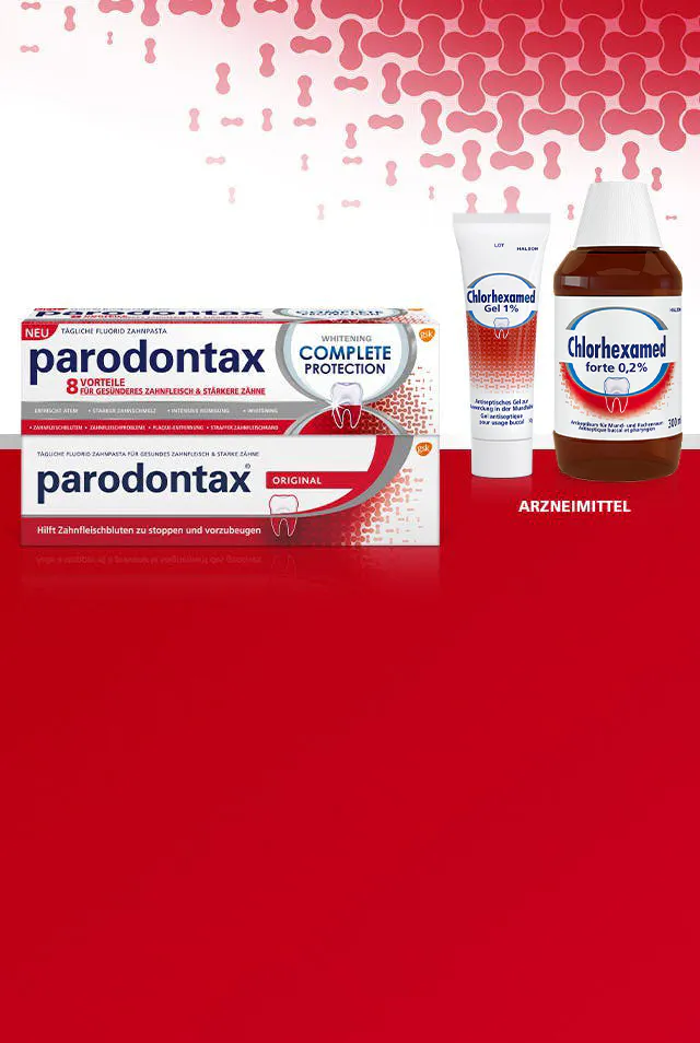 Gama de productos parodontax de uso diario