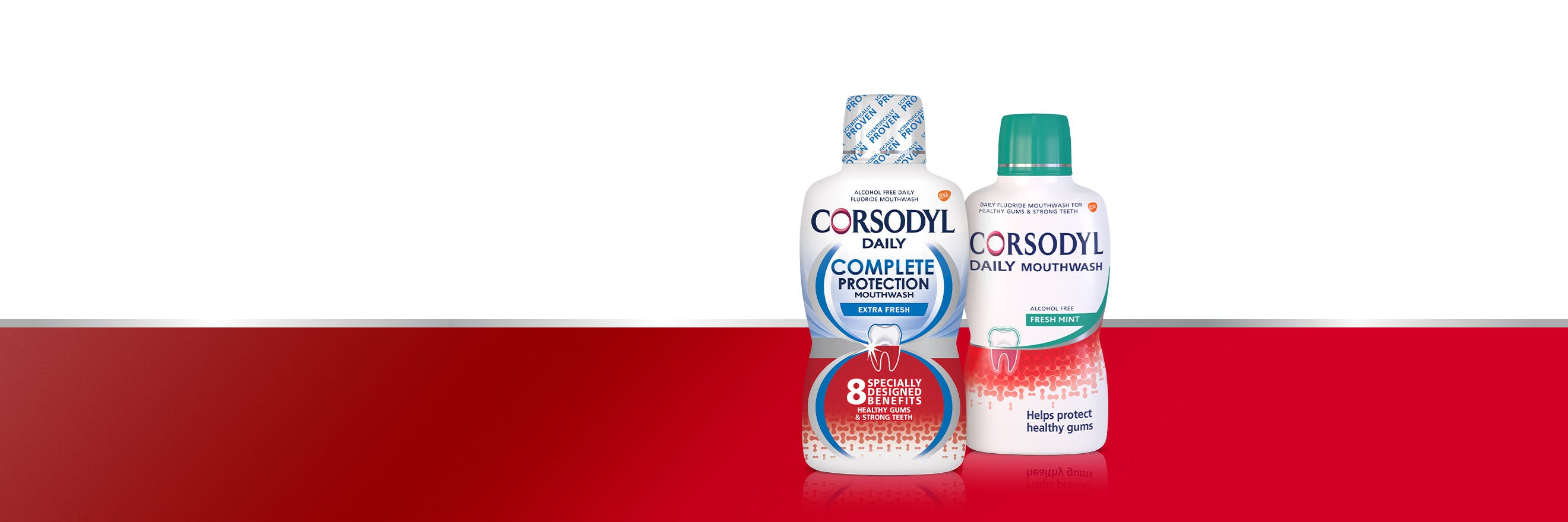 Corsodyl Mouthwash range