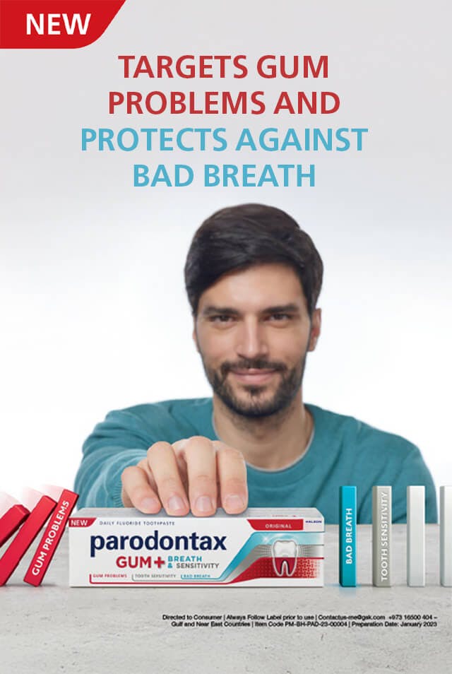 parodontax Gum+ Breath & Sensitivity toothpaste banner