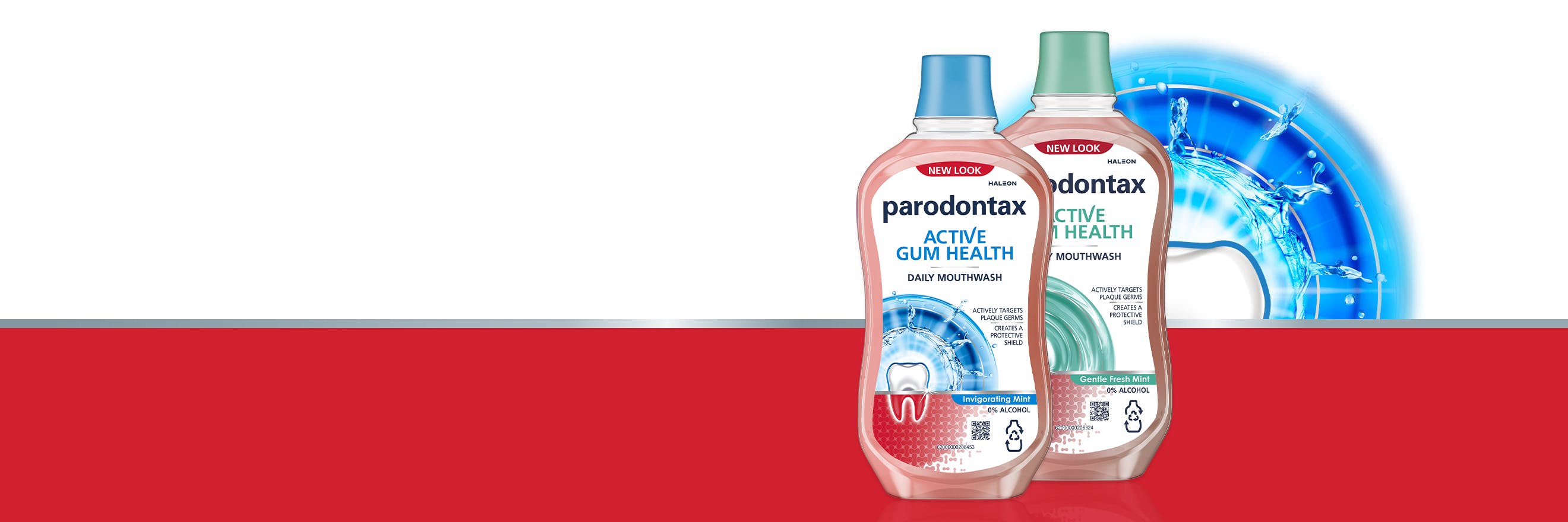 parodontax daily gum care mouthwash bottles