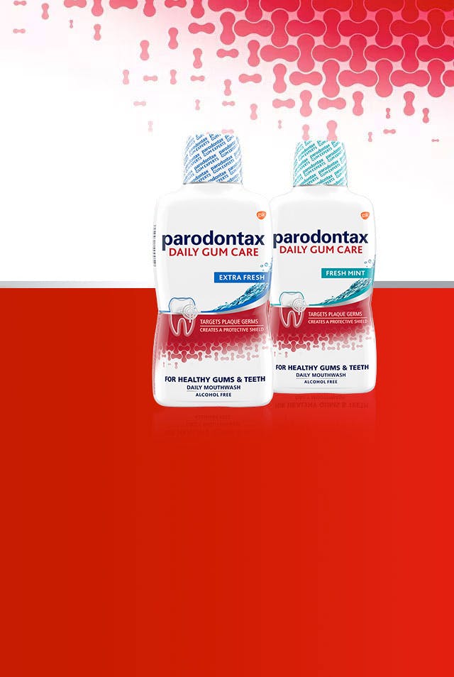 parodontax daily gum care mouthwash bottles 