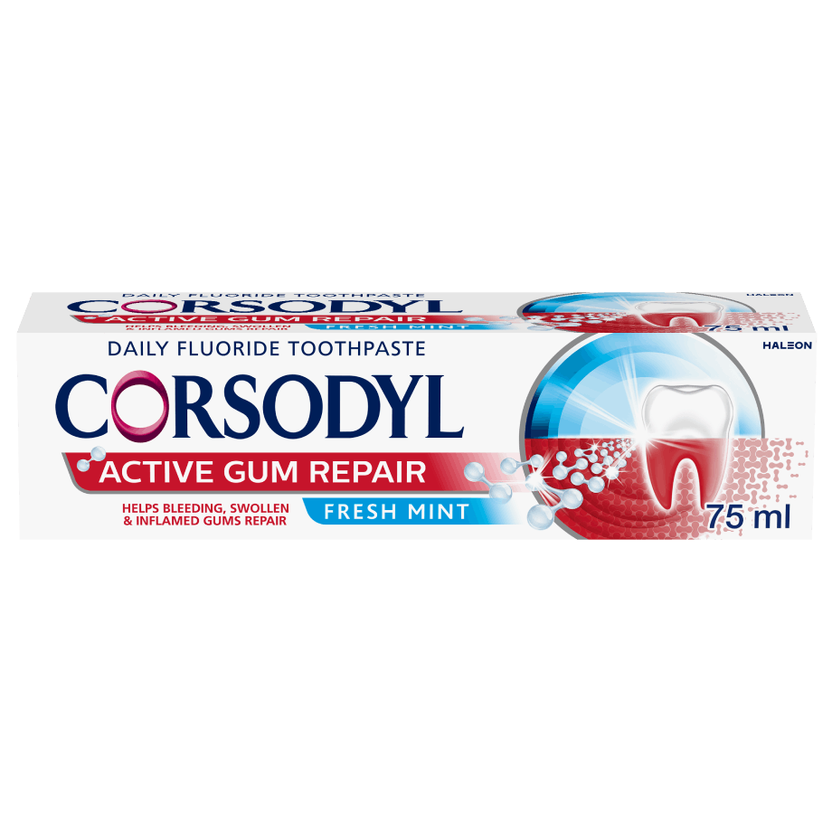 Corsodyl Active Gum Repair Fresh Mint toothpaste