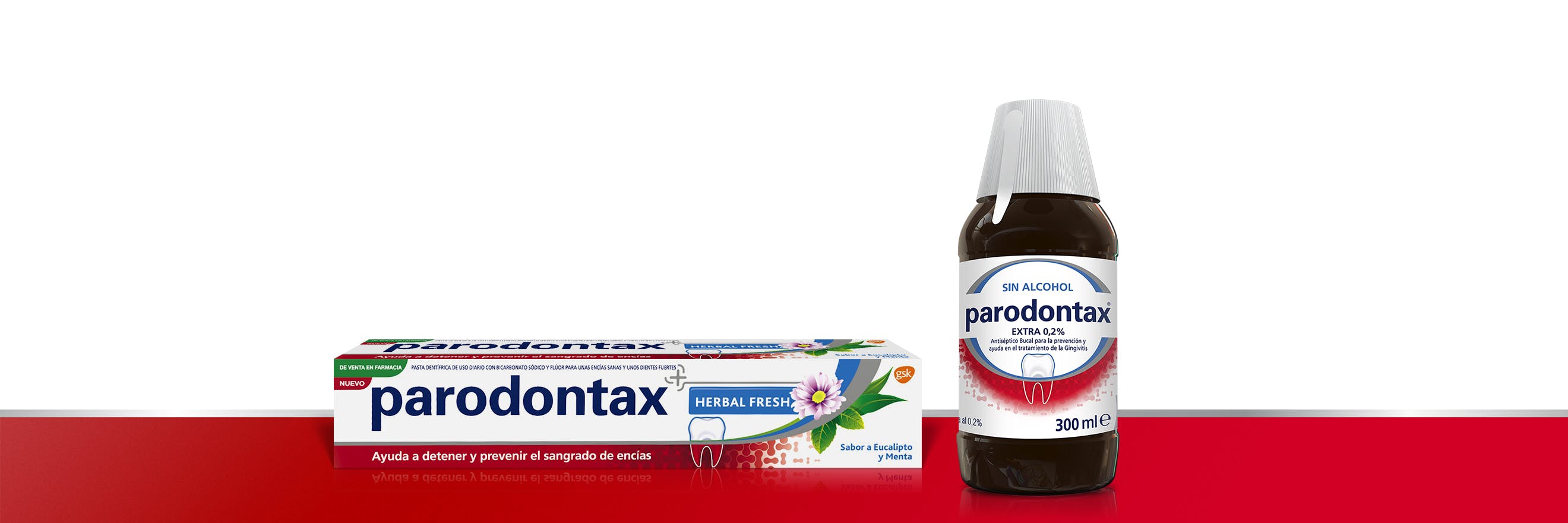 Pasta de dientes parodontax original de uso diario y colutorio parodontax Extra 0,2%