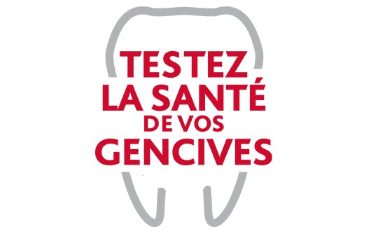 Logo du test parodontax sur la santé des gencives.