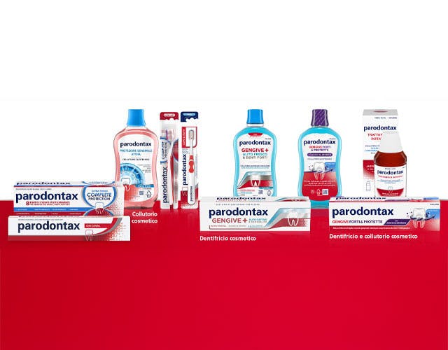 La linea di prodotti parodontax ad uso quotidiano