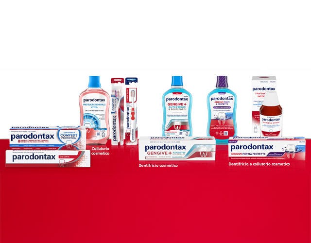 La linea di prodotti parodontax ad uso quotidiano