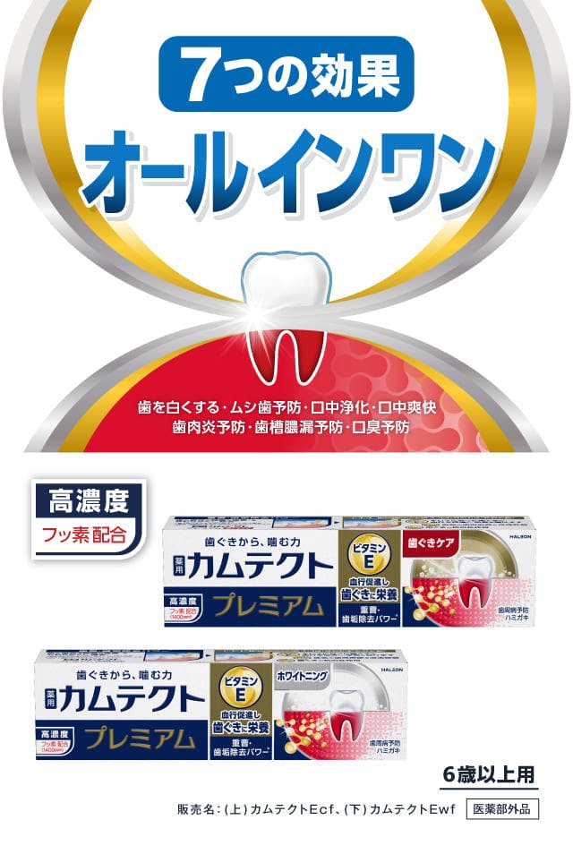 カムテクトコンプリートケアEX - オールインワンの歯周病予防ハミガキ