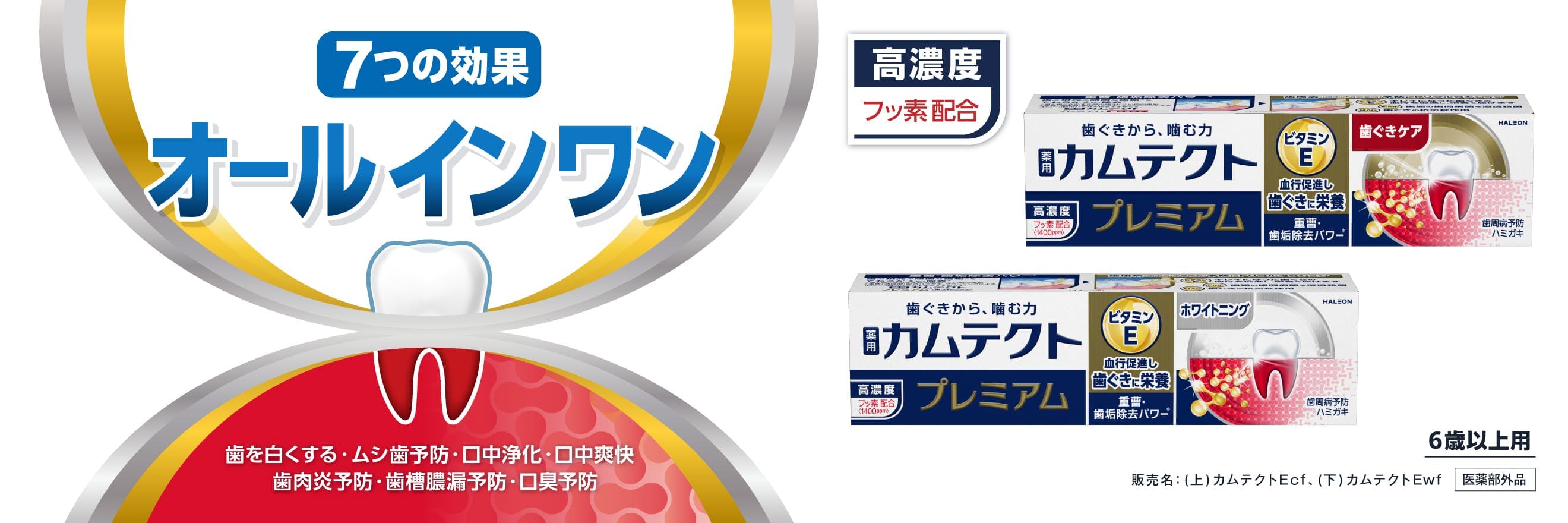 カムテクトコンプリートケアEX - オールインワンの歯周病予防ハミガキ