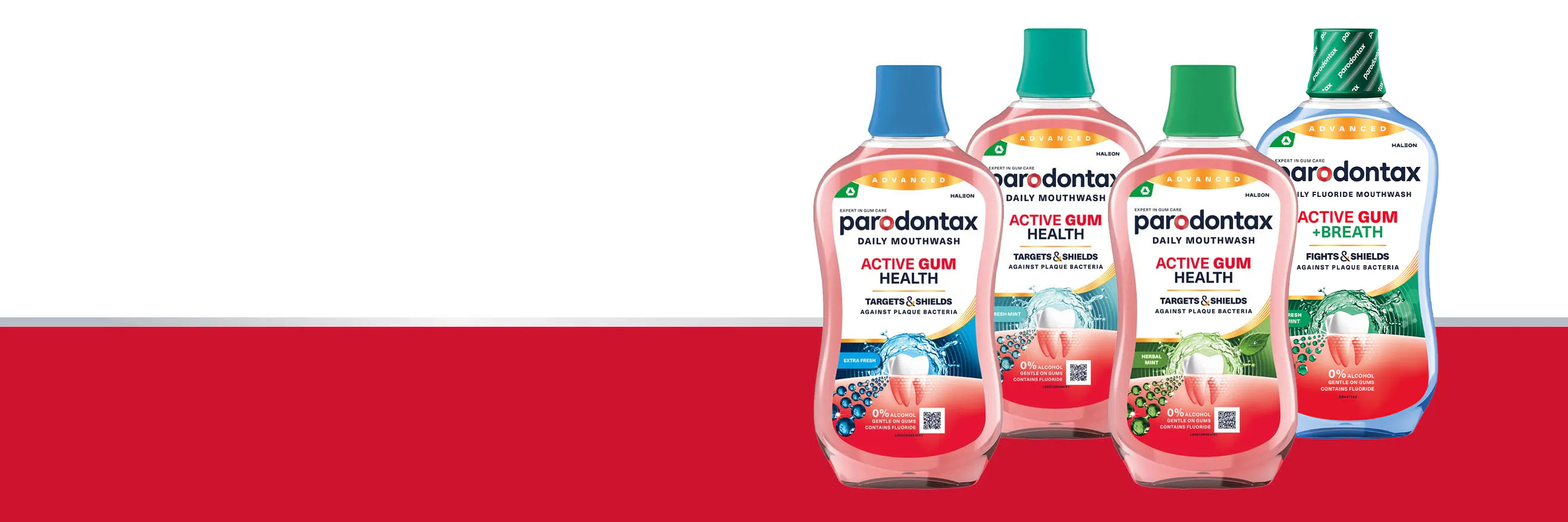 parodontax Daily mouthwash product range