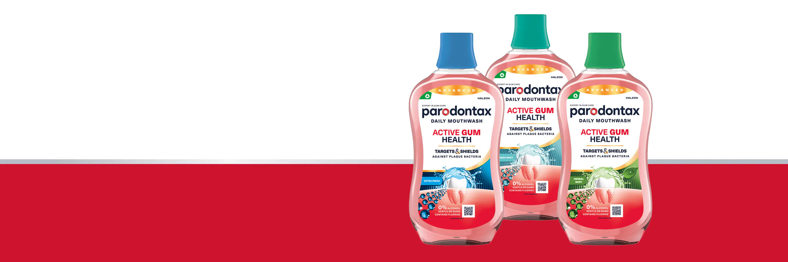 parodontax Daily mouthwash product range