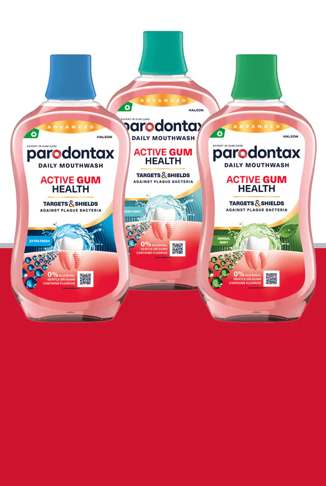 parodontax Daily mouthwash product range
