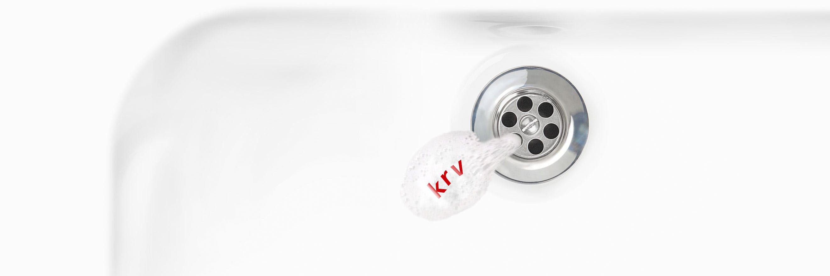 Spit with blood in a sink drain