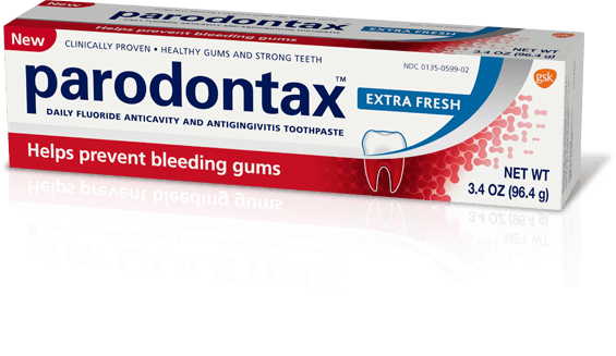 Encabezado de pasta dental Parodontax Extra Fresh