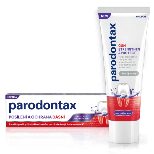 Obrázek zubní pasty parodontax Posílení a ochrana dásní Whitening 