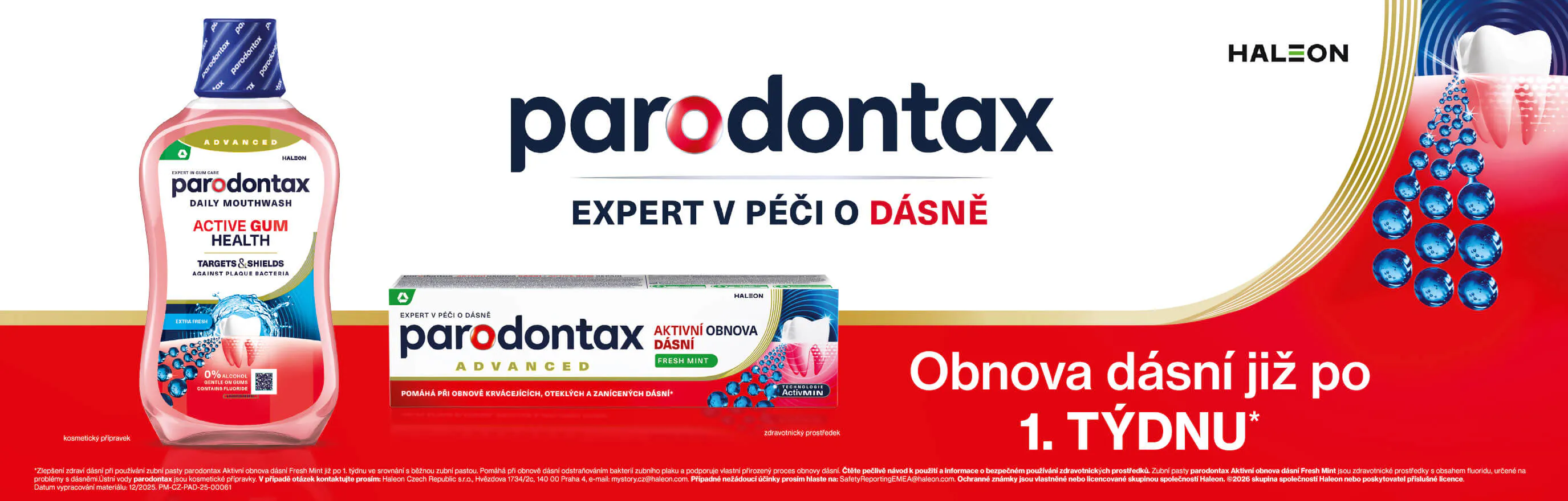 Zubní pasta Parodontax Aktivní obnova dásní Fresh Mint