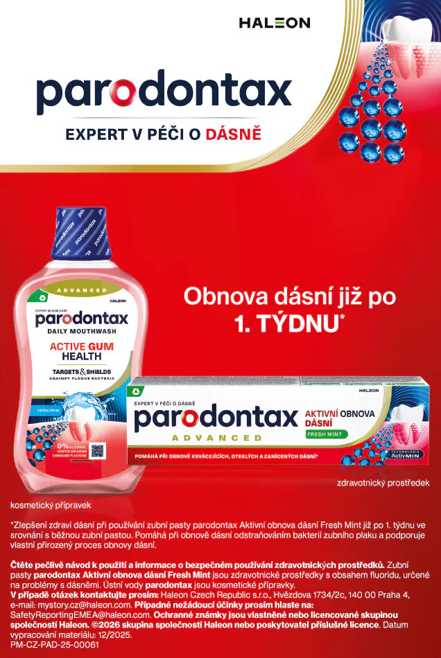 Zubní pasta Parodontax Aktivní obnova dásní Fresh Mint