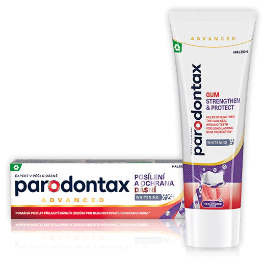Obrázek zubní pasty parodontax Posílení a ochrana dásní Whitening 