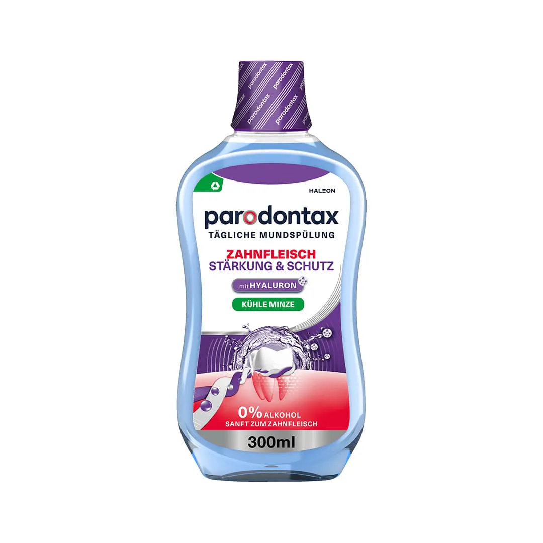 parodontax Zahnfleisch Stärkung & Schutz Kühle Minze Mundspülung 300 ml Flasche 