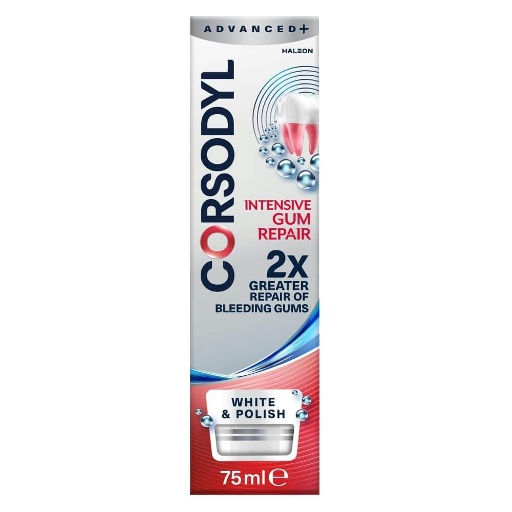 Corsodyl Intensive Gum Repair Toothpaste, White and Polish