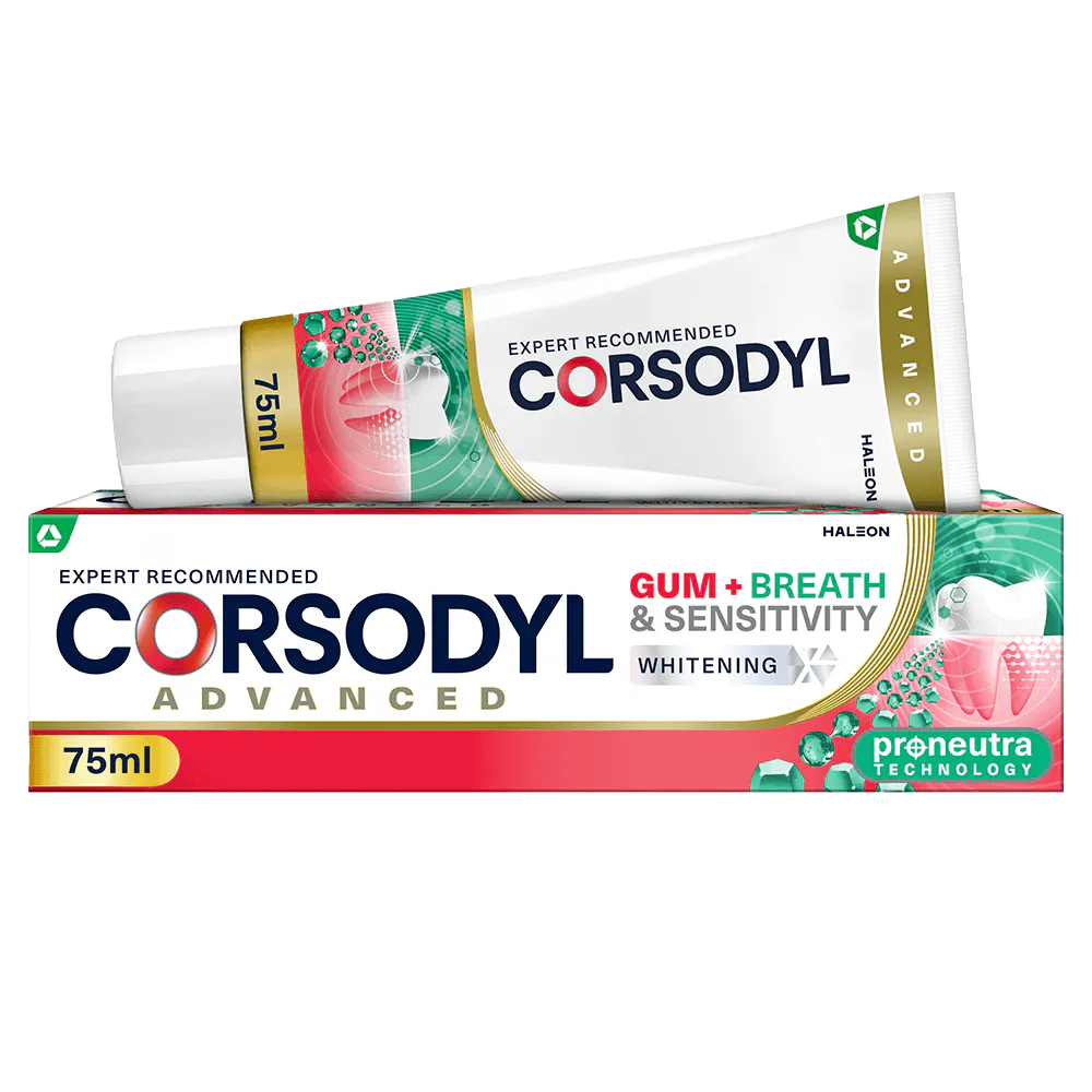 Corsodyl Gum+ Sensitivity & Breath Whitening