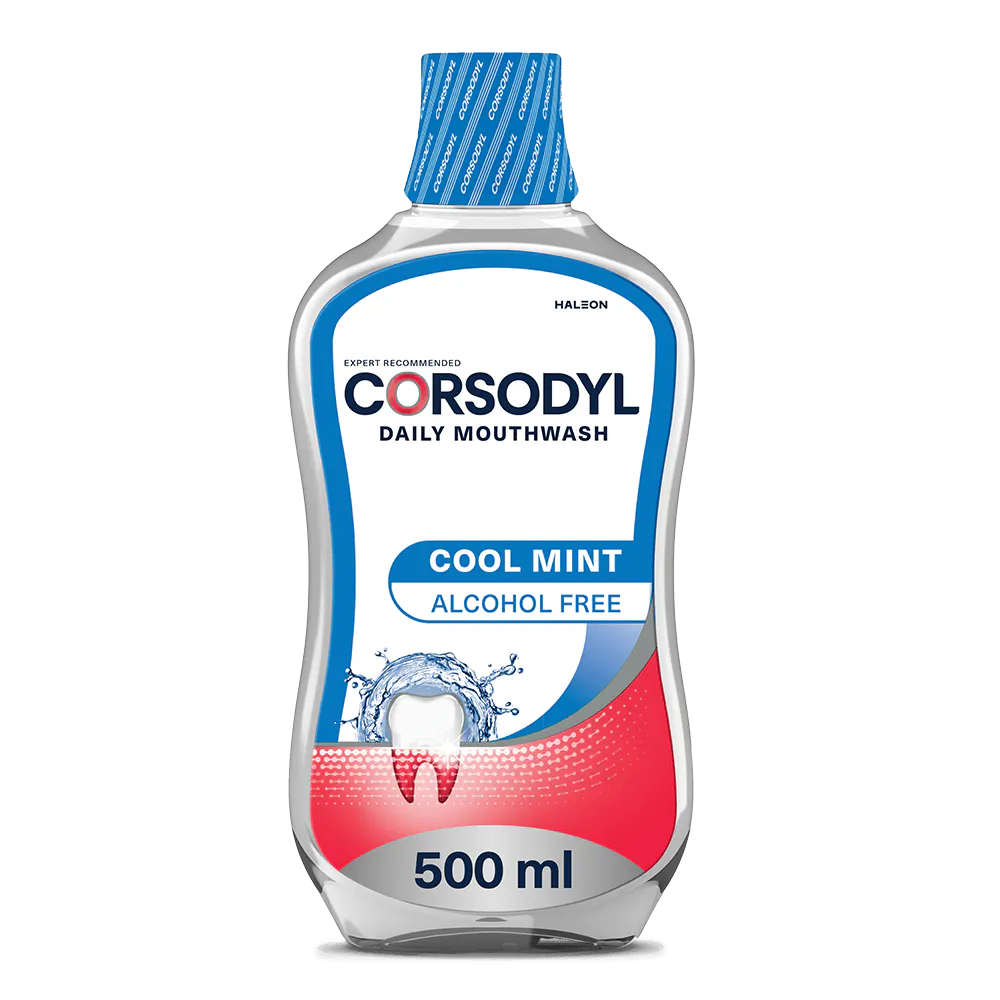 corsodyl daily gum care cool mint mouthwash