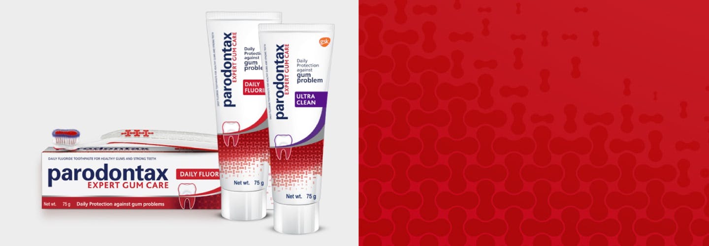 parodontax product range banner