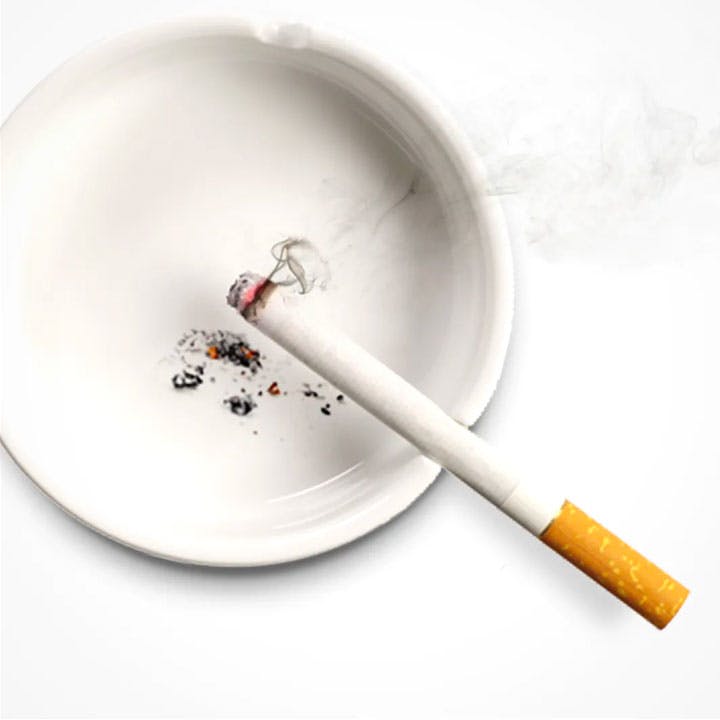 cigarette in the ashtray