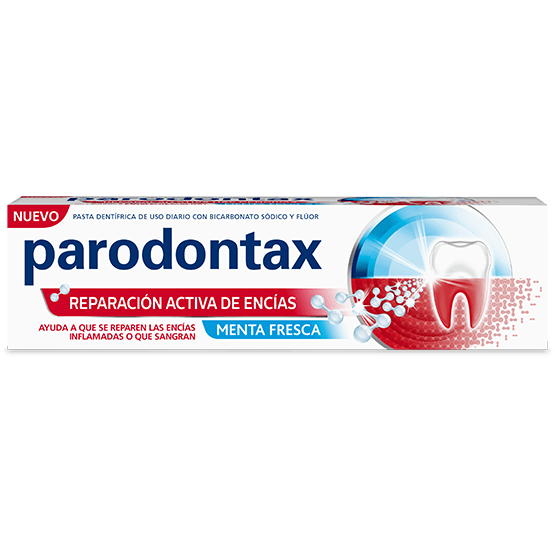 Pasta de dientes Parodontax para encías oscuras