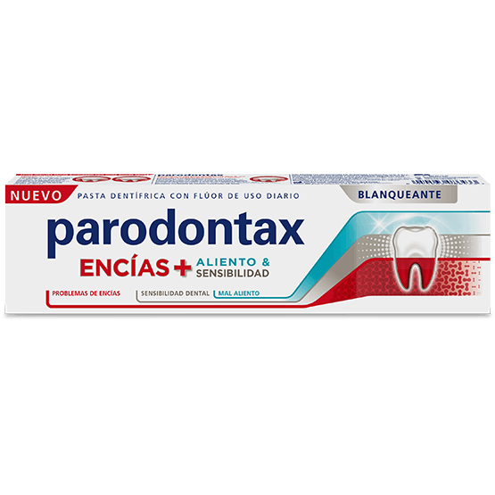 Pasta de dientes Parodontax para encías oscuras