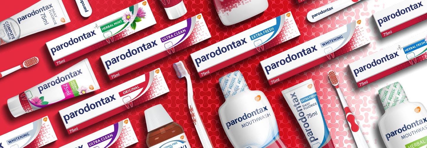 Banner da linha de produtos Parodontax