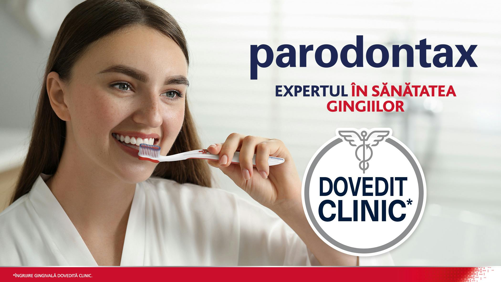 woman brushing teeth