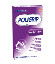 Box of 40 Poligrip Comfort Strips - Pre-Cut Adhesive Strips 