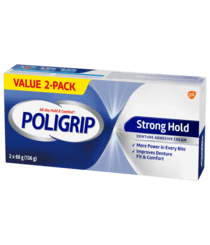 40g Container of Poligrip Strong Hold Denture Adhesive Cream