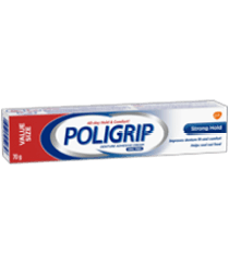 40g Container of Poligrip Strong Hold Denture Adhesive Cream