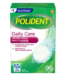 40 Tablet Box of Polident Daily Care Daily Cleanser Triple Mint Fresh Flavour