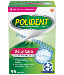 40 Tablet Box of Polident Daily Care Daily Cleanser Triple Mint Fresh Flavour