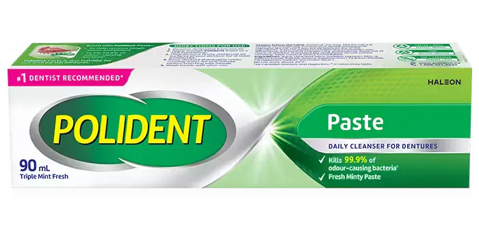 90mL Tube of Polident Paste Daily Cleanser Triple Mint Flavour
