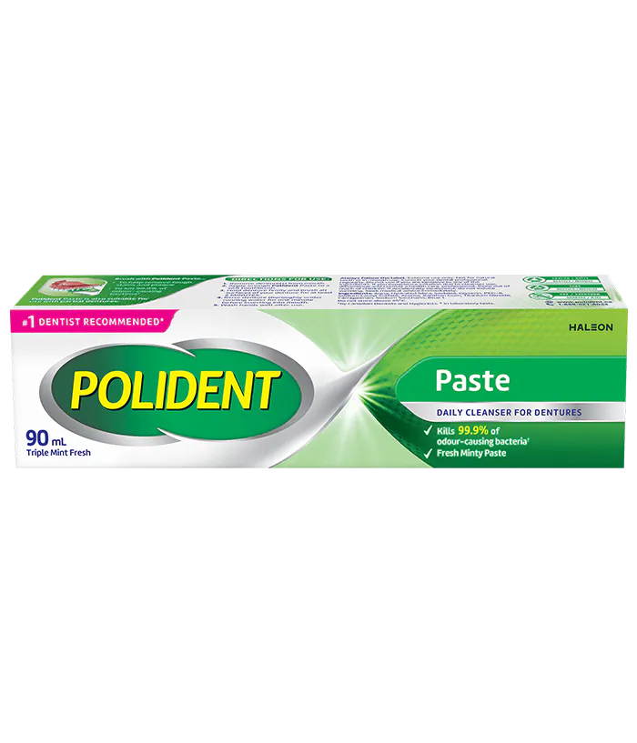 90mL Tube of Polident Paste Daily Cleanser Triple Mint Flavour