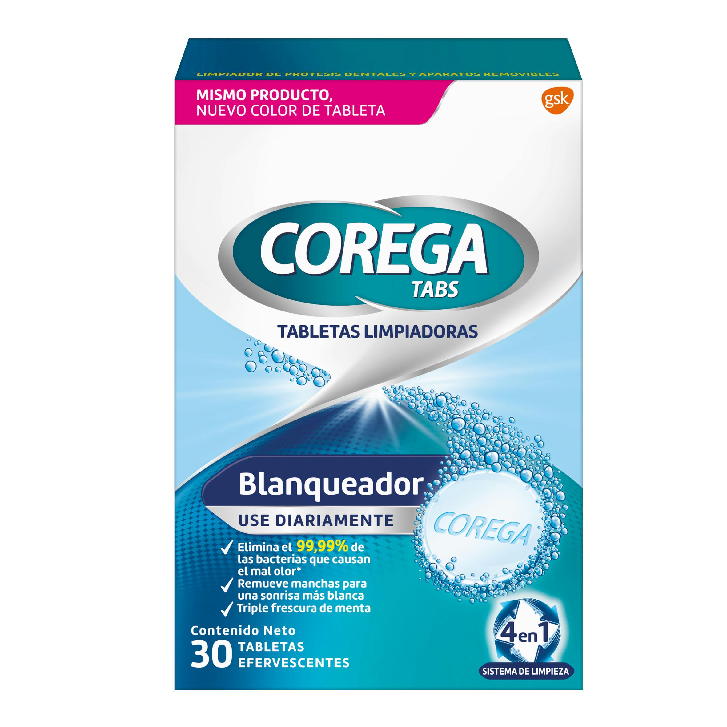 Corega  Corega Tabs - Limpiador de prótesis dentales